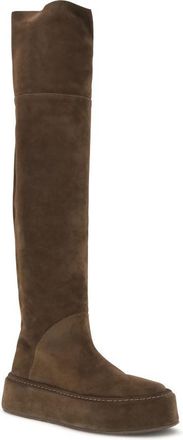 Casadei Suede Knee-High Boot - Brown