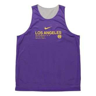 Nike NBA Los Angeles Lakers Reversible Basketball Jersey/Vest Gray Purple CN0717-504