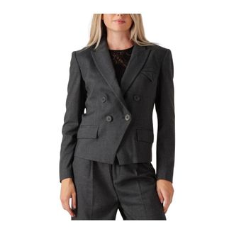 Copenhagen Muse Jassen, Dames, Grijs, S, Polyester, Grijze Blazer voor Herfst/Winter Seizoen
