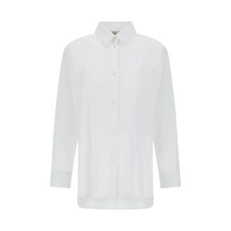 Herno Shirts, female, White, Size: M Smart Cotton Popeline Shirt