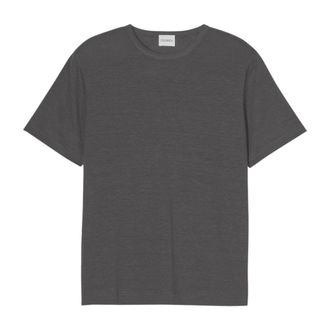 Closed Closed, T-Shirts, male, Gray, Size: S Gray Pepper Linen Tee-Shirt Regular Fit