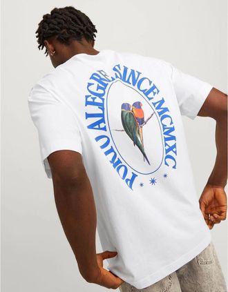 Jack & Jones Jack & Jones Mens Regular Fit Crew Neck Short Sleeve T-Shirt - White - Size: 44