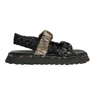 Dolce & Gabbana Flat Sandals, male, Black, Size: 11 US Flats Sandals