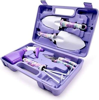 OEM Kit DOutils De Jardinage 5 En 1 Avec Pelle Antirouille, Ciseaux, Herse, Pulv&eacute;risateur DEau Pour Transplanter Des Fleurs Et Des L&eacute;gumes, Ameublir Le So