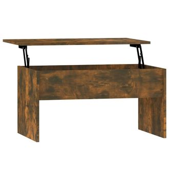 vidaXL Vidaxl - Mesa De Centro Madera Ingenier&iacute;a Roble Ahumado 80x50,5x41,5 Cm