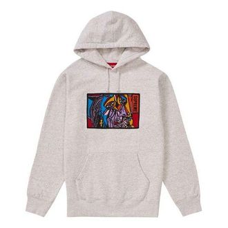SUPREME FW18 Chainstitch Hooded Sweatshirt Ash Grey SUP-FW18-936