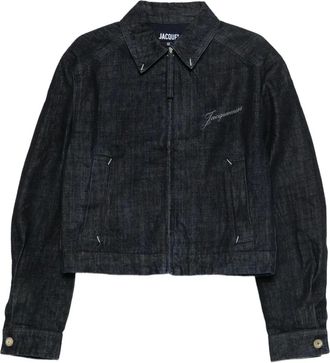 Jacquemus Denim jack met logoprint - Blauw