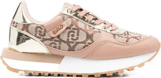 Liu Jo 40mm Evelyn 915 monogram sneakers - women - Polyurethane/Polyester/Polyester/Rubber - 40 - Pink