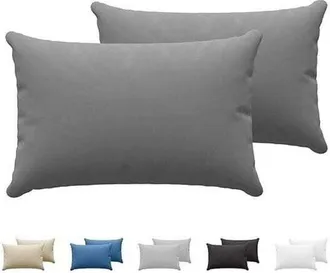 OEM Federa 30 X 50 Cm In Cotone (set Da 2) Jersey Di Cotone 150 - Antracite - Federa 30x50 Cm - Copricuscino Resistente E Ipoallergenico Per Cuscino 30x50