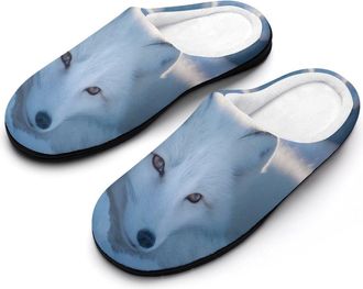 Generic Fox Wildlife Mens Slippers Comfortable And Non-slip Cotton Slipper Shoe for House