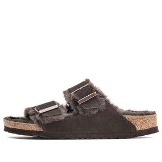 Birkenstock Arizona Shearling Suede Leather Mocca 1020566