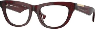 Burberry Authentieke Bril met Topkwaliteit - Dames - Brillen - Rood - 52 MM - Accessoires