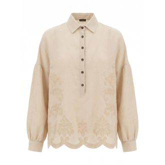Kiton Blouses, female, White, Size: 2XS Camicia