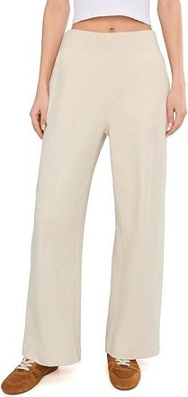 Pact Airplane Pintuck Wide Leg Pants Womens Casual Pants Cream Heather : 2XL 29, Cotton