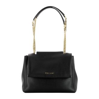 Orciani Tassen, Dames, Zwart, ONE Size, Leer, Sveva Sense Kleine Schoudertas