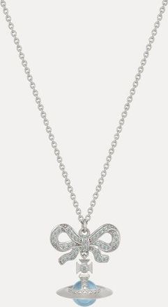 Vivienne Westwood Octavie Pendant Necklace -Platinum-blue-aqua-cz -Platinum-blue-aqua-cz Women