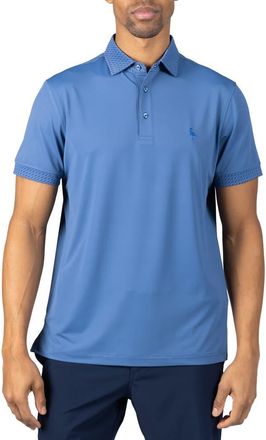 Tailorbyrd Micro Perforated Performance Polo in Denim at Nordstrom Rack, Size Xx-Large