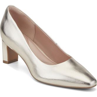 Rockport Merida Almond Toe Pump in Gold at Nordstrom, Size 6.5