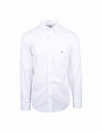 GANT Mens Gant Reg Poplin Shirt White - Size: 42