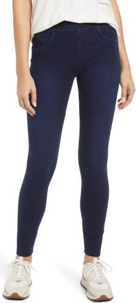 Hue Game Changing Seamless Denim Leggings in Dark Rinse Wash at Nordstrom, Size 3 X