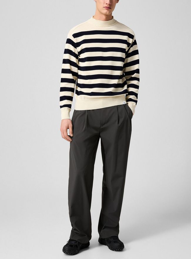 Mens Pleated technical canvas pant