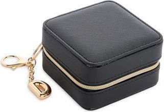 Nordstrom Detachable Initial Charm Jewelry Box in D- Black- Gold at Nordstrom Rack
