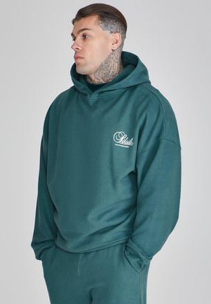 Siksilk Mens Green Graphic Hoodie M