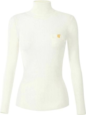 Elisabetta Franchi Dames, Truien, Beige, Maat: XS Zijde
