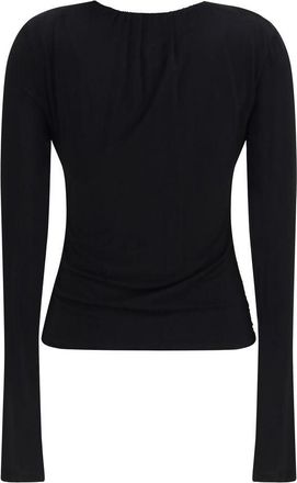 Max Mara Womens Black Viscose Dress Shirt