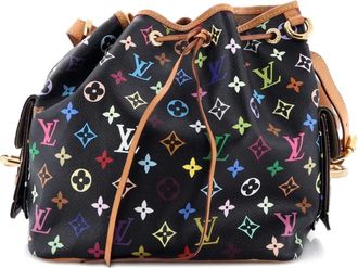 Louis Vuitton Petit Noe Handbag Monogram Multicolor bucket bag - Zwart