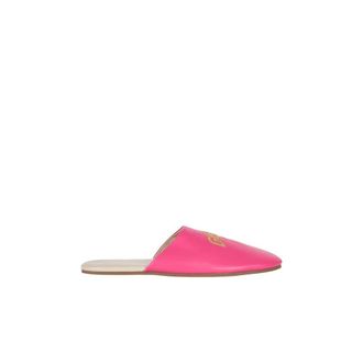 GCDS Slippers met logo - Dames - Pantoffels - Roze - 40 EU - Leer - Schoenen