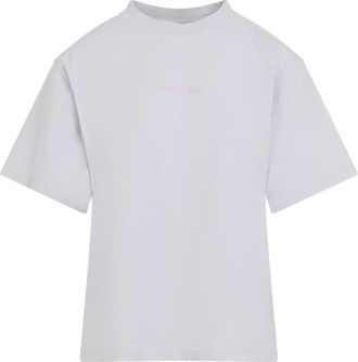 Balenciaga Womens White Back Medium Fit T-shirt - Light Blue Cotton - Size X-Small