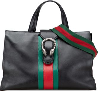 Gucci Pre-owned Womens Dionysus Tote Bag - Black Leather - One Size
