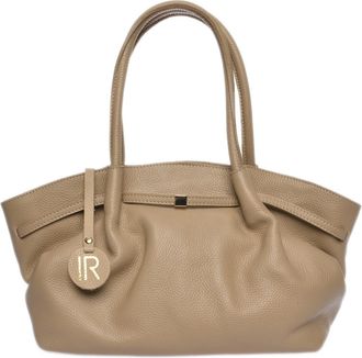 Isabella Rhea Beige Rundleer Tas