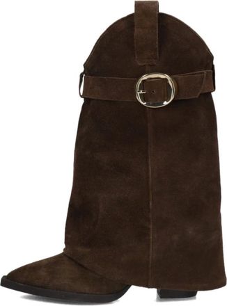 Toral Shoes Schoenen, Dames, Bruin, 40 EU, Wol, Bruine Folk Laarzen voor Herfst/Winter