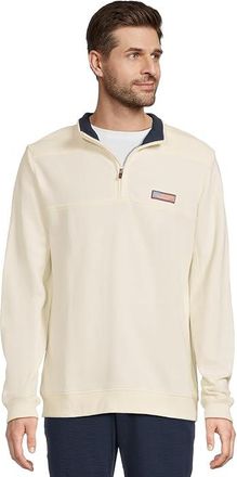 Vineyard Vines American Flag Logo Box Shep Mens Sweatshirt Marshmallow : 2XL, Cotton