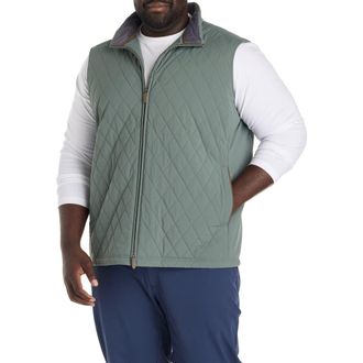 Vineyard Vines Big & Tall Dorset Quilted Vest in Balsam at Nordstrom, Size 3X Big