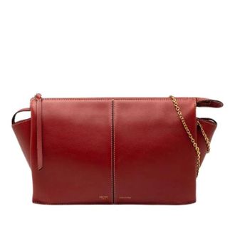 Celine Pre-owned Cross Body Bags, female, Red, Size: ONE SIZE Pre-owned Clutch on Chain