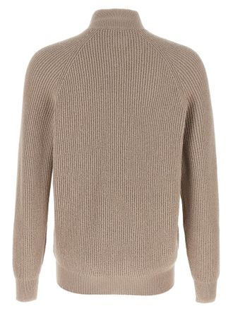 Brunello Cucinelli Mens Beige Cotton Cardigan Clothing