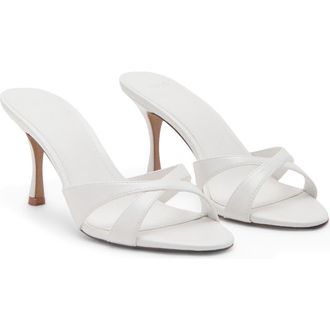 Mango Slide Sandal in White at Nordstrom, Size 6.5Us
