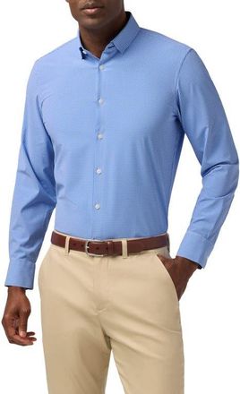 Mizzen+Main Leeward Trim Fit Button-Up Shirt in Skyline Blue Peter Gingham at Nordstrom, Size Xx-Large