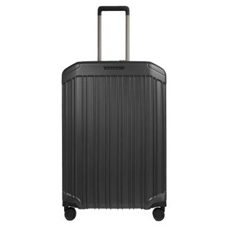 Piquadro Cabin Bags, unisex, Black, Size: ONE SIZE Medium size, expandable 4 wheel suitcase