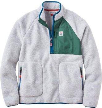 Passenger Offgrid 1/2 Zip Recycled Sherpa Fleece Fleecepullover f&uuml;r Herren | grau