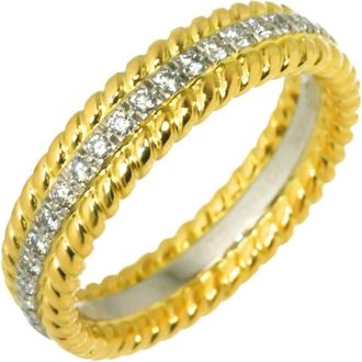 Tiffany & Co. Yellow Gold (18K) Platinum 950 Band Ring (Pre-Owned)