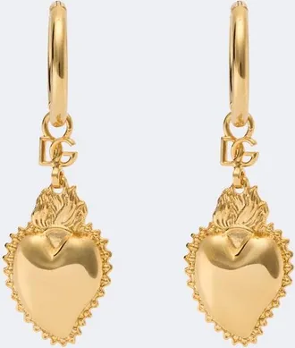 Dolce & Gabbana Sacro Cuore DG embellished hoop earrings