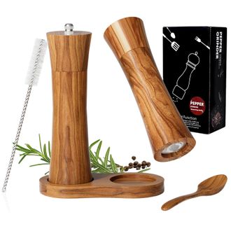 OEM Elegante Juego De Molinillos De Sal Y Pimienta Con Ajuste De Molienda