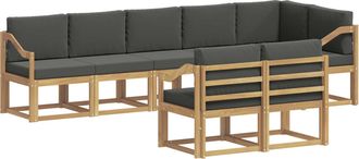 vidaXL Conjunto De Sof&aacute;s De Exterior 8 Uds. Blanco Y Antracita Vidaxl