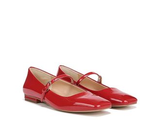 Franco Sarto Tinsley Mary Jane Flats Womens Flat Shoes Red Patent : 9.5 M, Synthetic
