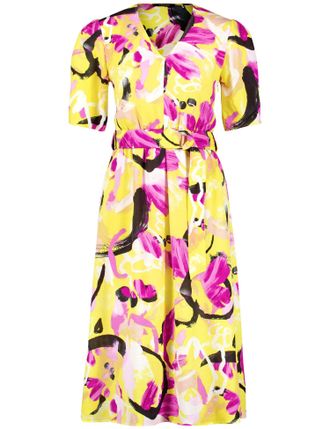 Taifun Womens 580313-11024 Dress, Fresh Lemon Patterned, 16