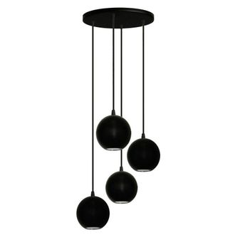 Netlighting Midway Cluster Pendant Ceiling Light Black 30cm